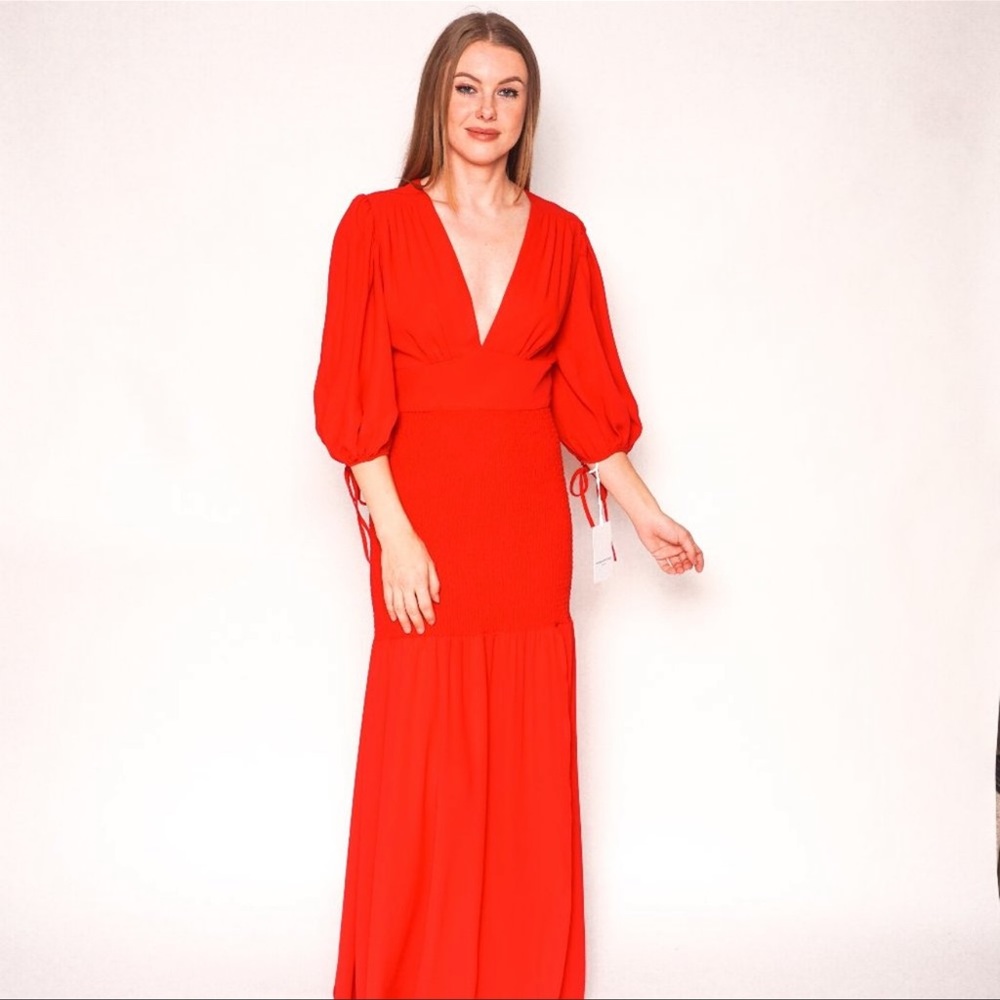 AMANDA UPRICHARD Red Gala Maxi Dress NWT